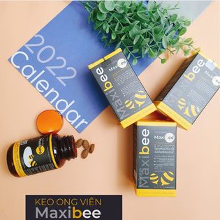 Viên ngậm keo ong Maxibee - Giảm ho, giảm đau rát họng, giảm khàn tiếng cho người lớn - Hộp 40 viên CHÍNH HÃNG