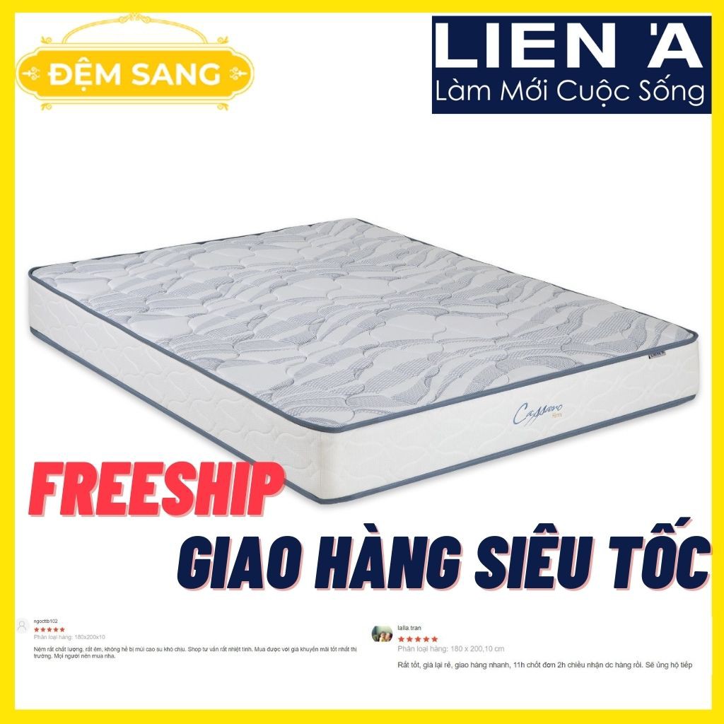 Nệm lò xo xuất khẩu Liên Á - NỆM LÒ XO CASSARO FIRM -  100% chính hãng Liên Á - Nâng đỡ trọn vẹn LX106