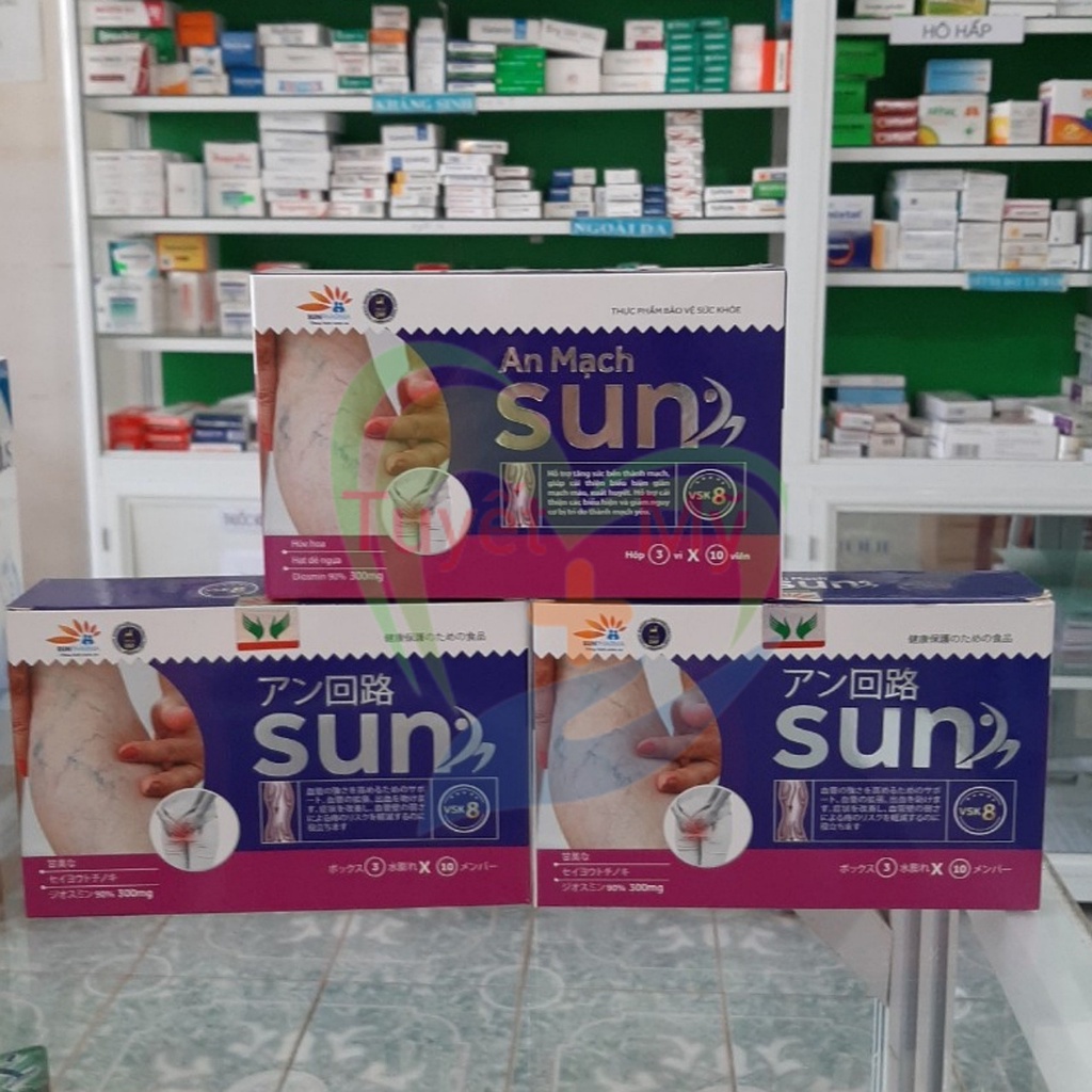 Viên Uống Giãn Tĩnh Mạch AN MẠCH SUN, Giảm Nguy Cơ Mắc Bệnh Trĩ