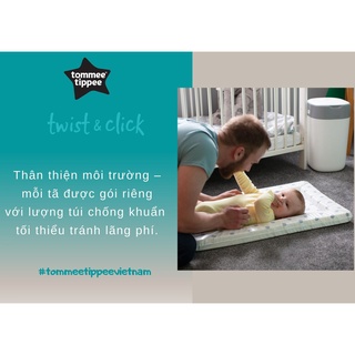 Thùng xử lý tã cho bé Tommee Tippee Twist & Click - Trắng