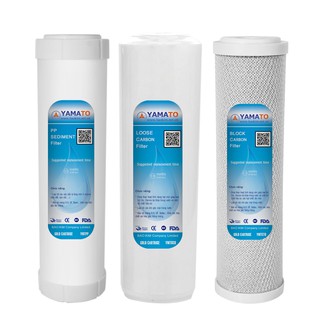 Bộ sản phẩm 3 lõi lọc 10inch Yamato