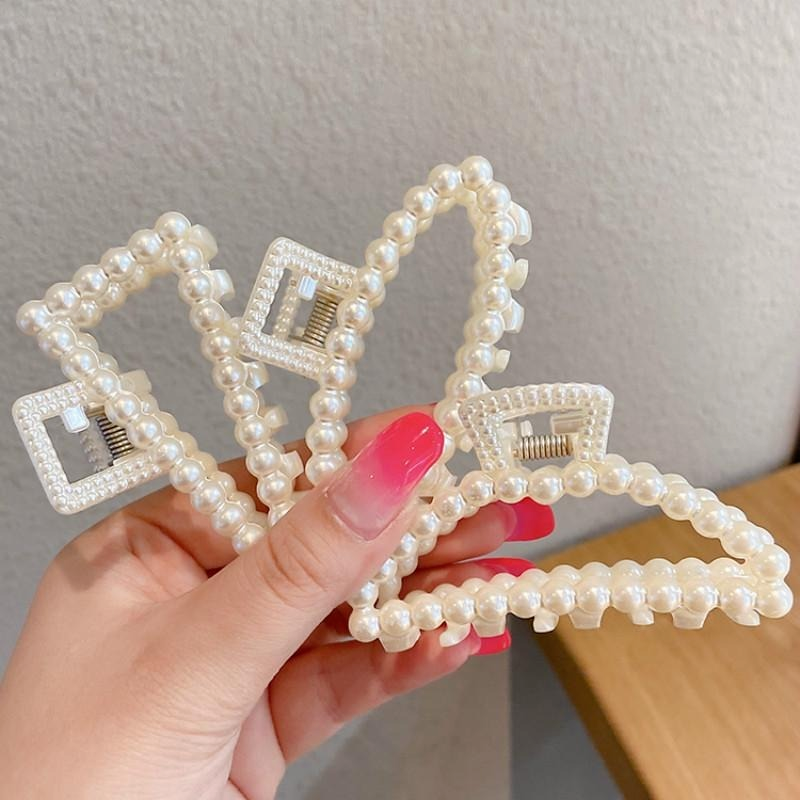 Kẹp tóc đính ngọc trai giả phong cách Hàn Quốc cho nữ