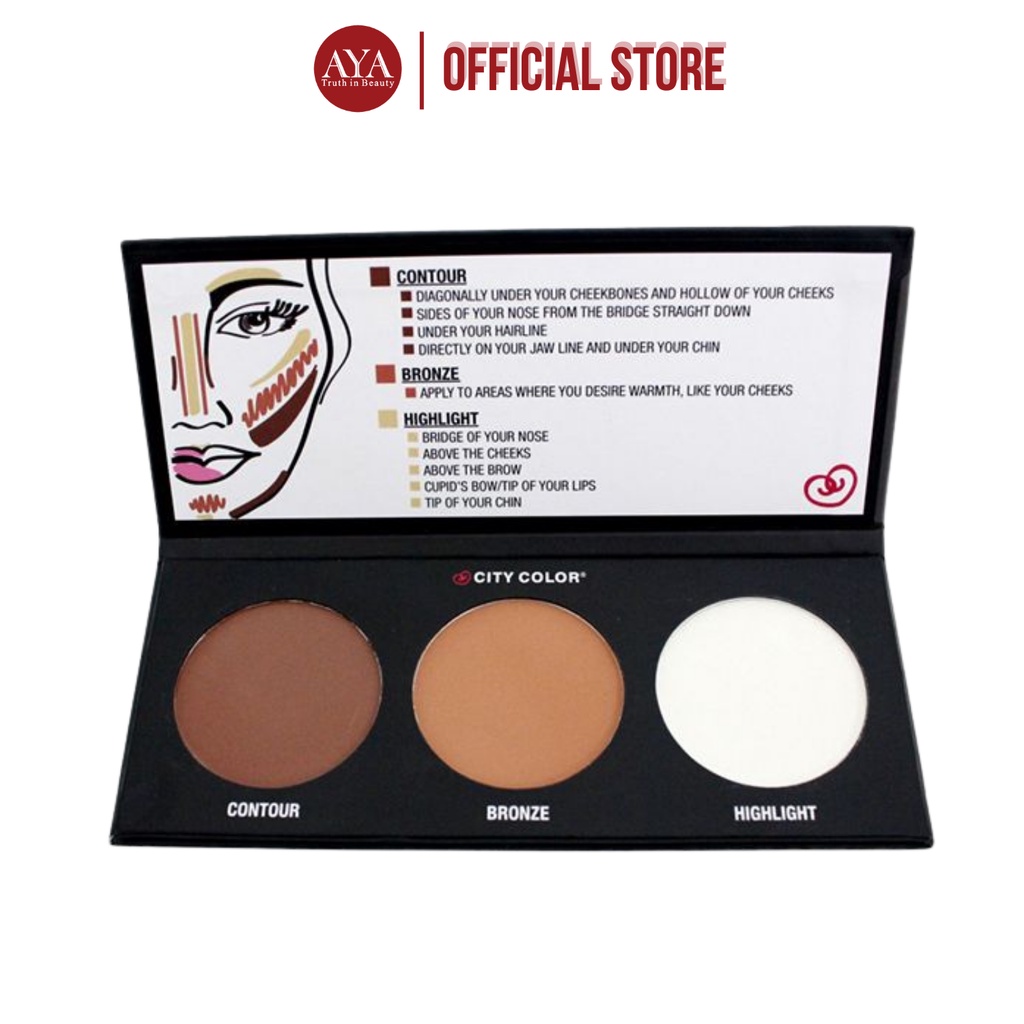 Tạo Khối 3 Ô CITY COLOR Contour Effects Palette Mỹ