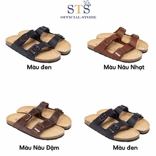 Dép Birken đế trấu unisex nam nữ dep quai ngangcao cấp xuất khẩu ST01 BH 6 tháng