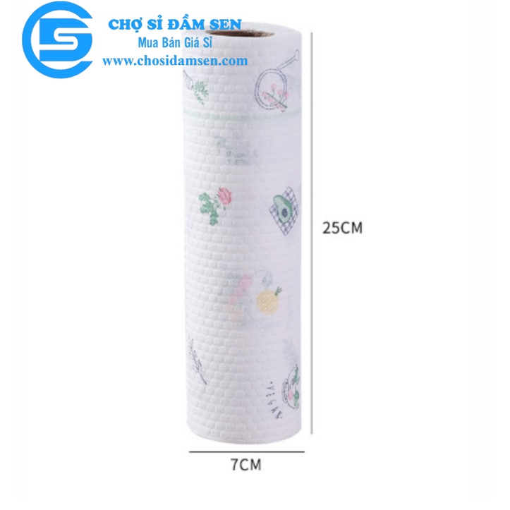 [size 25cm]Cuộn khăn giấy lau bếp. Cuộn khăn giấy đa năng có thể tái sử dụng G270-KhanGiayLauBep-25cm