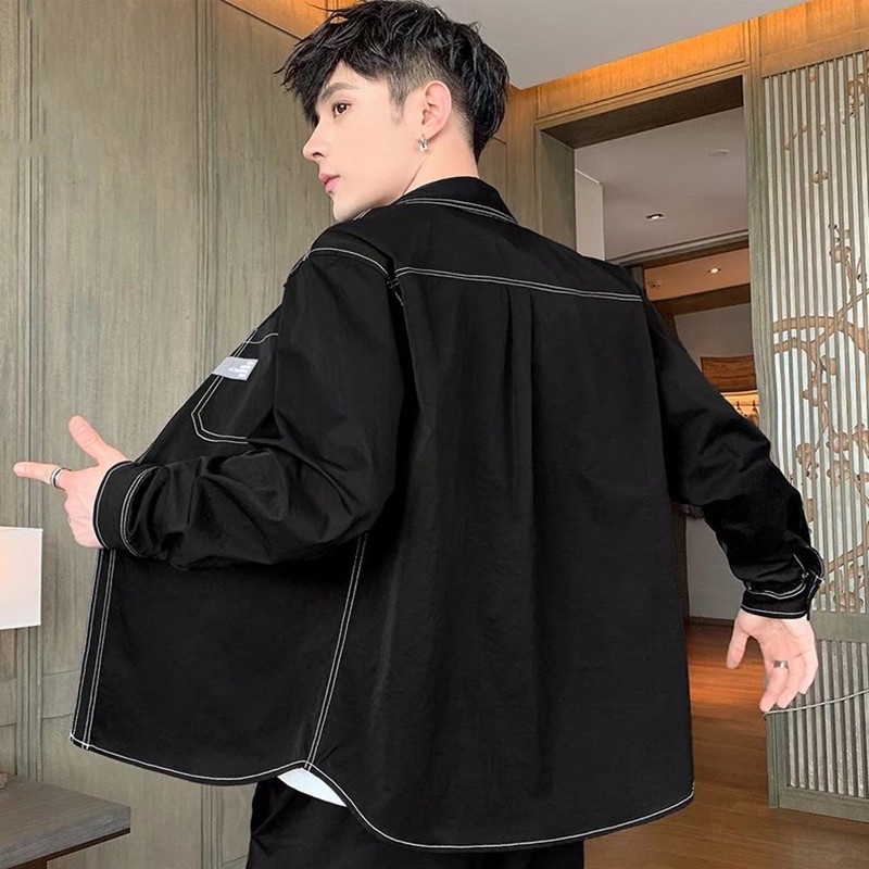 Áo Sơ Mi Nam Dài Tay Màu Trơn Thời Trang Thu Đông 3 Màu Tùy Chọn M-4XL