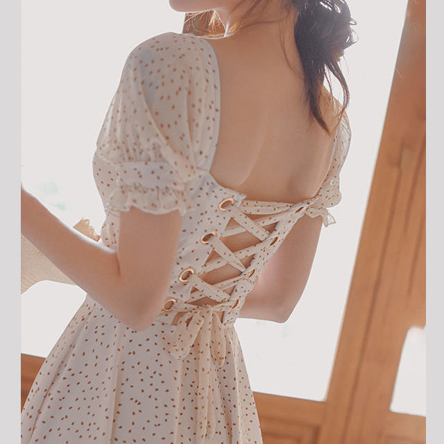 Bikini Hở Lưng Họa Tiết Chấm Bi Phong Cách Retro Wnrc01 | BigBuy360 - bigbuy360.vn