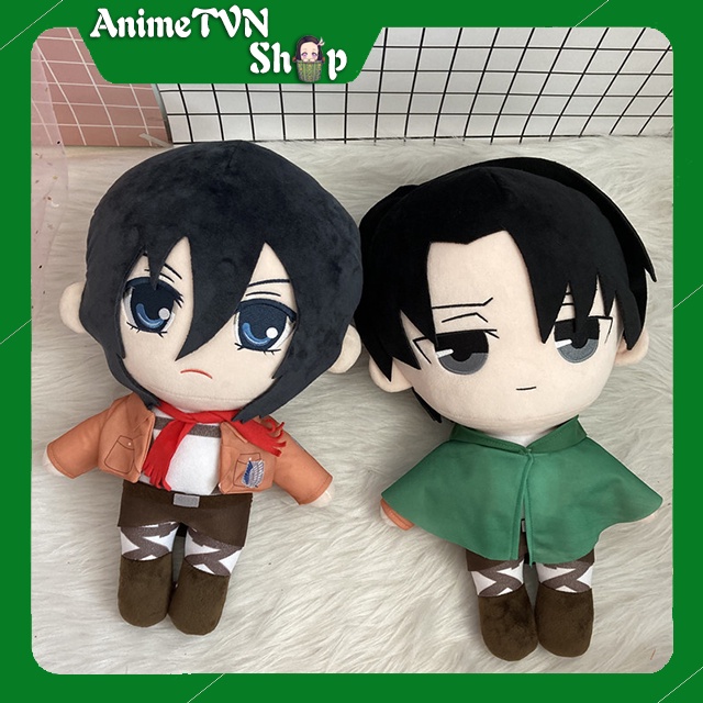 Búp bê nhồi bông hình nhân vật Anime Manga Attack on Titan (Tấn công người khổng lồ) (20 cm) - Cute Siêu dễ thương