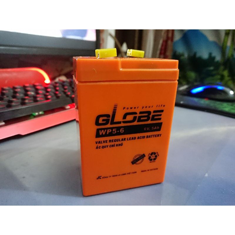 Ắc Quy Xe Điện Trẻ Em Globe 6V-5Ah Việt Nam
