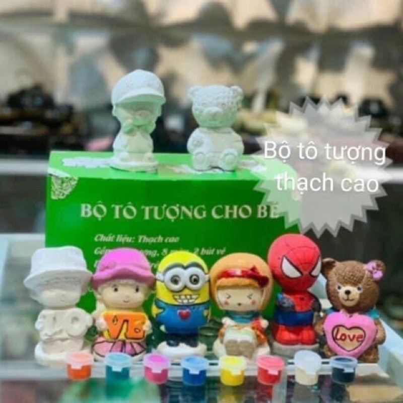 Bộ tô tượng 10 con kèm màu và bút cho bé