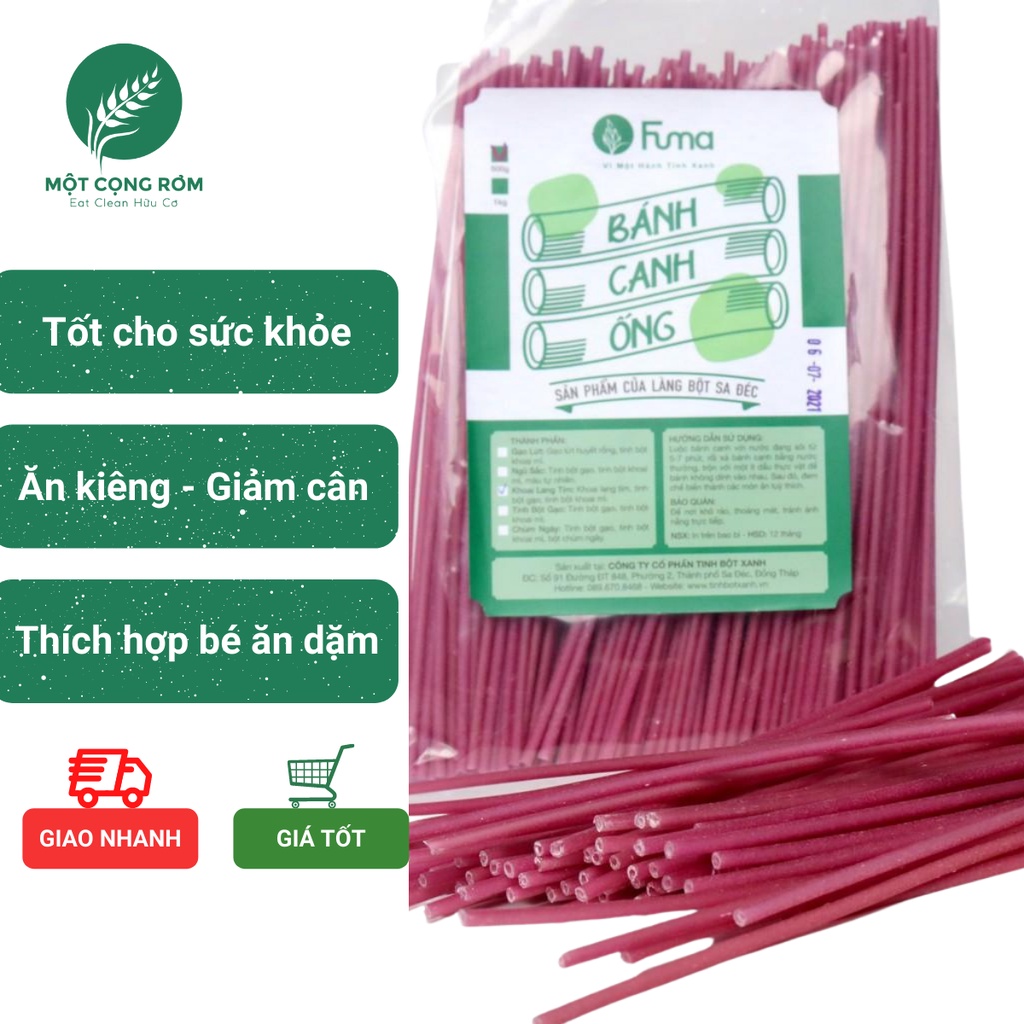 Bánh canh khoai lang tím Fuma 500gr, bánh canh ống giảm cân, ăn kiêng 100% thành phần tự nhiên