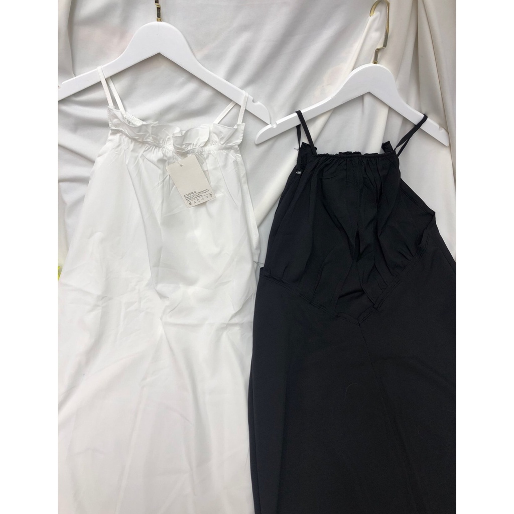 Váy Yếm Khoét Lưng 3 Lỗ Chất Liệu Đũi Cực Kỳ Dày Dặn Không Lộ Nội Y | BigBuy360 - bigbuy360.vn