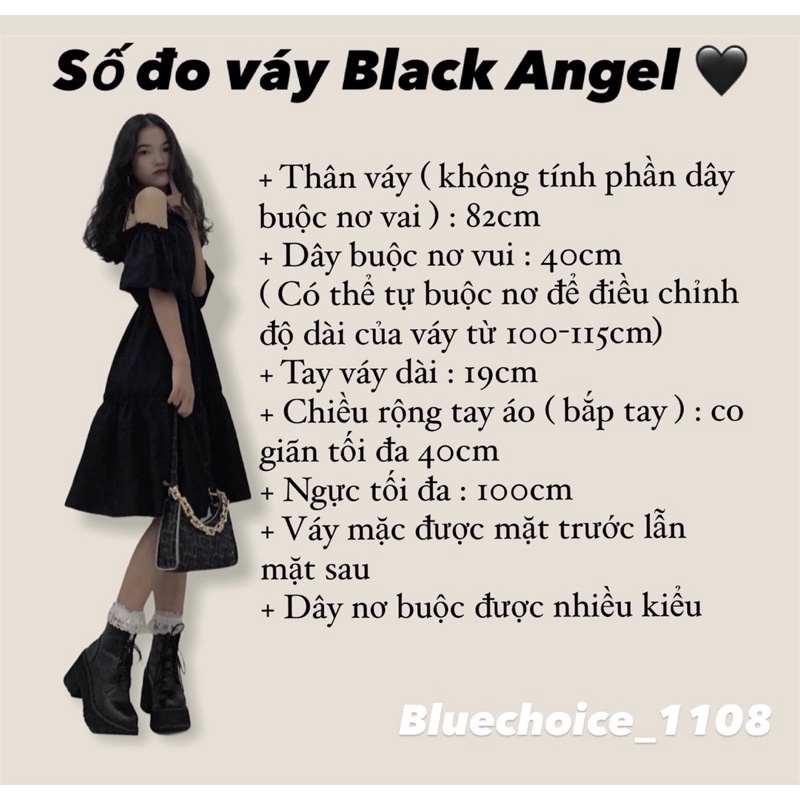 Váy - Đầm BLACK ANGEL CÁ TÍNH THỜI TRANG FREESIZE