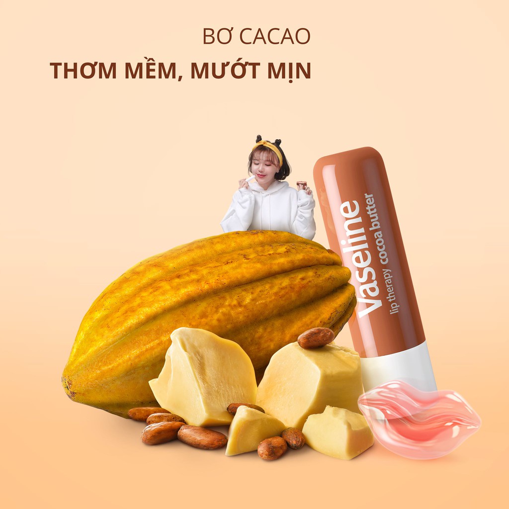 Son Dưỡng Môi Vaseline Bơ Cacao 4.8g