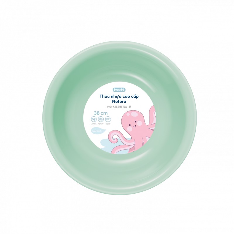 Thau nhựa cao cấp Notoro 38cm Inochi Nhựa nguyên sinh cao cấp dùng rửa mặt đựng nước an toàn sức khỏe