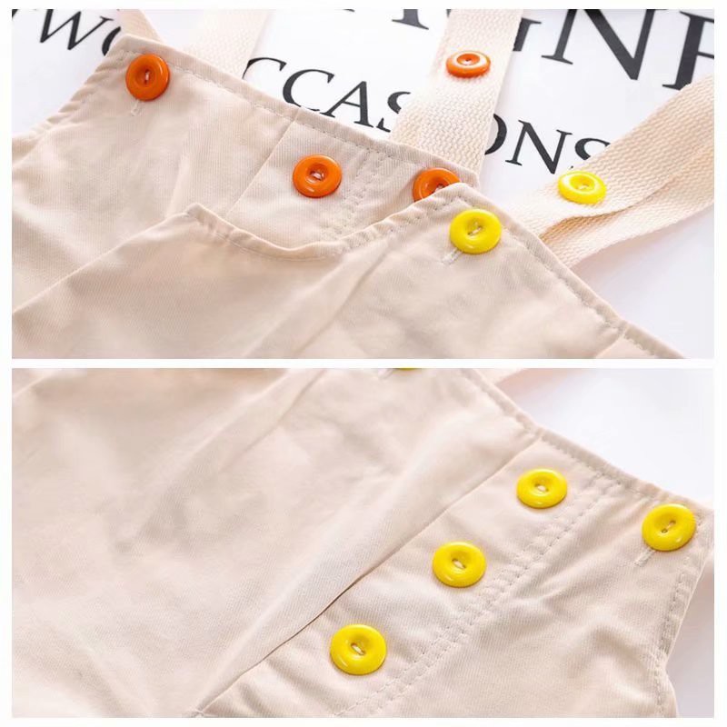 Set áo sơ mi tay ngắn và quần yếm thời trang dành cho bé trai 1-4 tuổi