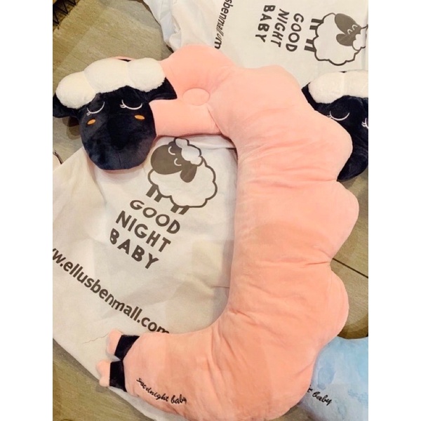 Gối cừu đa năng good night baby ellusben Hàn Quốc - gối chữ C ngược