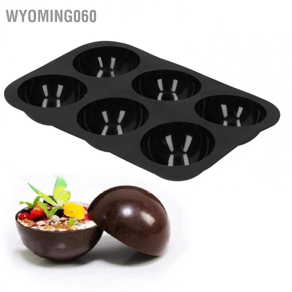 [Hàng Sẵn] Dụng cụ bếp tráng miệng sô cô la, bánh nướng bằng một khuôn silicon hình bán cầu 【Wyoming060】