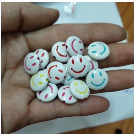 10 viên mặt cười tròn 14mm