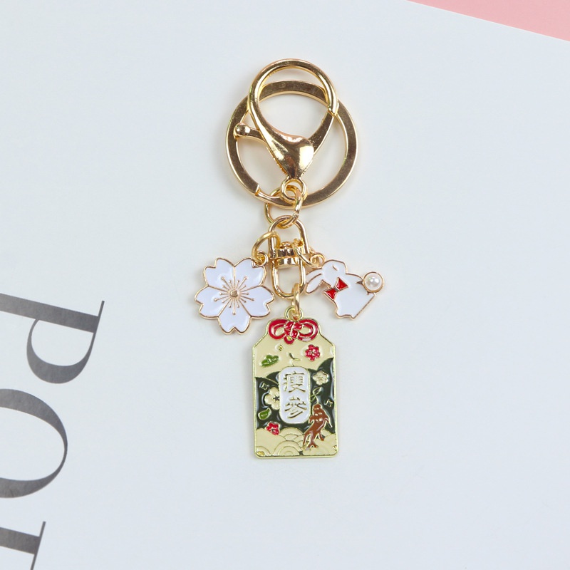 Móc khóa hình thỏ phong cách retro Nhật Bản 30