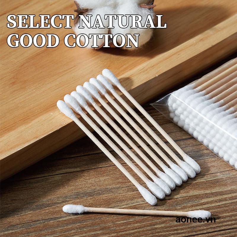 ✨✨Tăm Bông ngoáy tai thân gỗ tre (Hộp 100c) thân thiện Môi trường