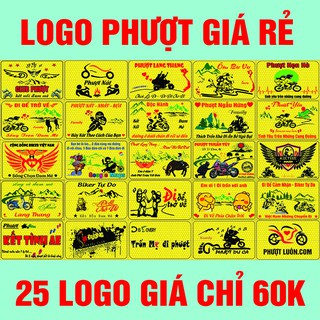 siêu combo 25 logo tem phượt phản quang
