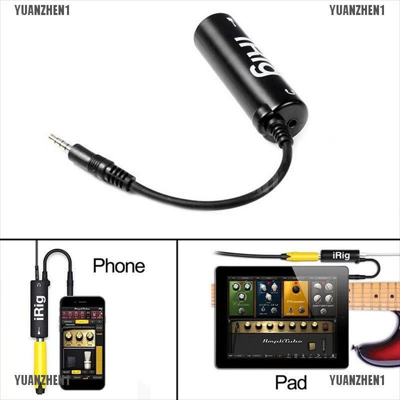 Cáp chuyển đổi giao diện IRig gắn guitar và điện thoại