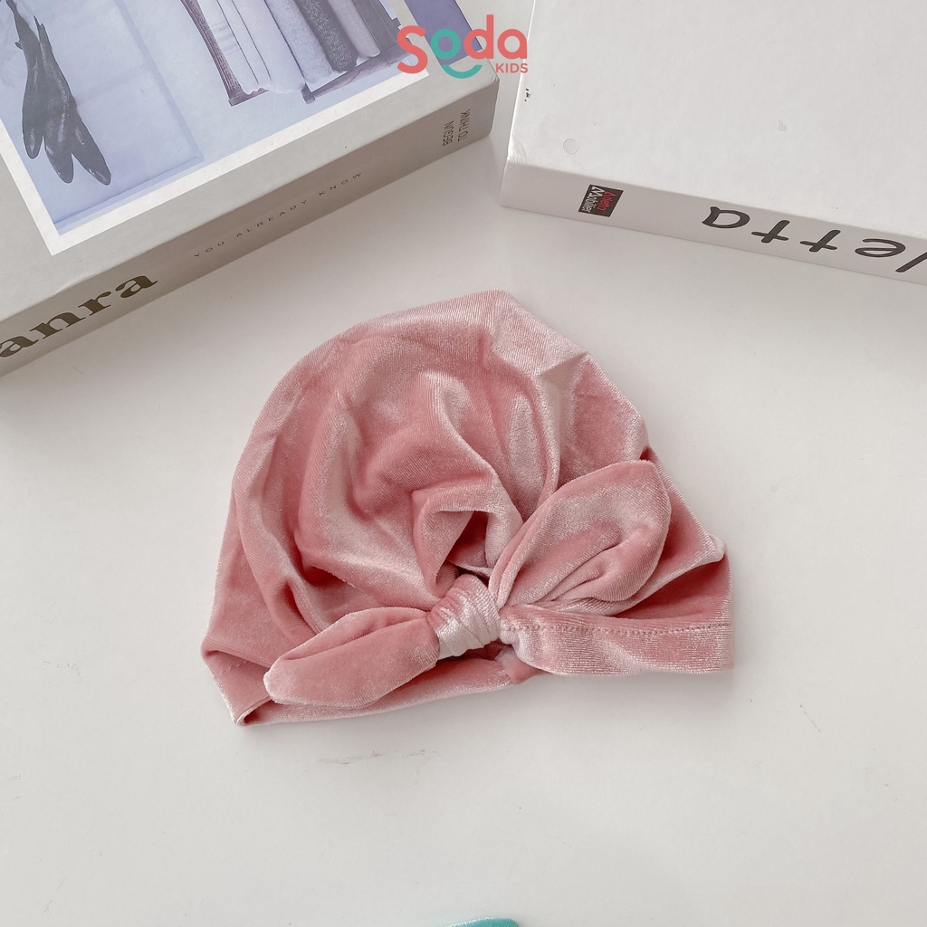 Băng đô mũ nơ nhung 3 màu dành cho bé gái (Ảnh thật)