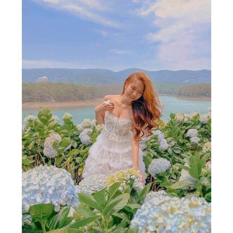 váy bèo ren chụp nàng thơ