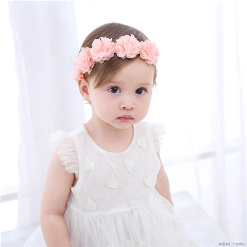 Băng Đô Đính Hoa Giả Xinh Xắn Cho Bé Gái