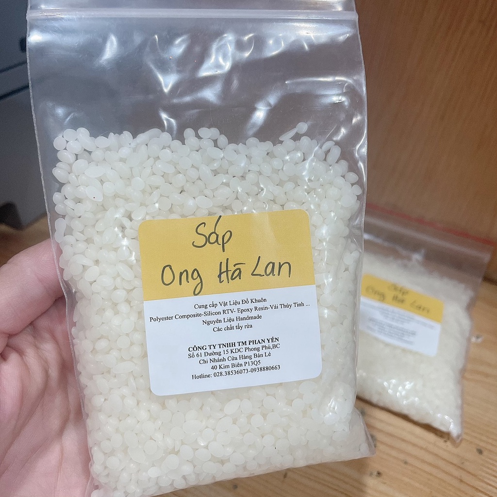 Sáp ong viên Hà Lan nguyên liệu mỹ phẩm(100gram)