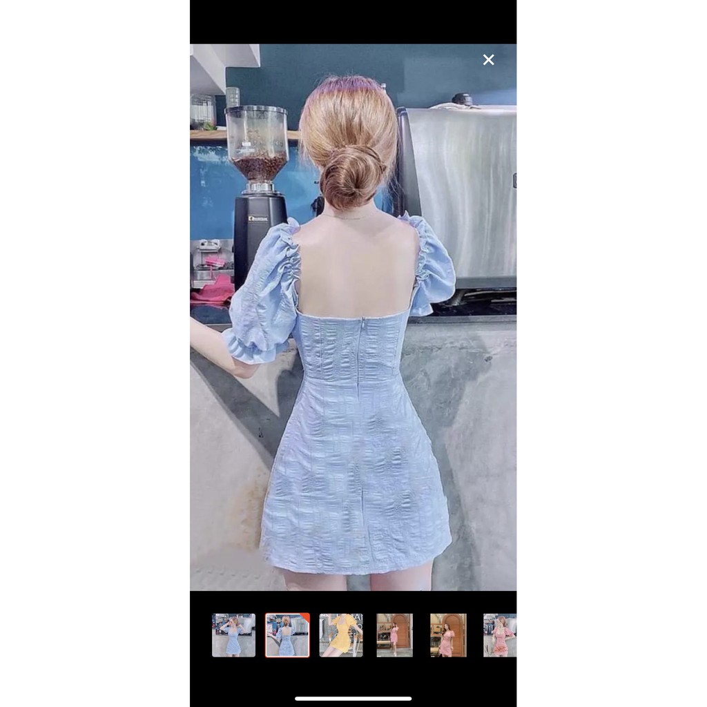 Đầm Đũi Tay Phồng Cổ Chử U Hở Lưng, HÀNG CAO CẤP CỦA SHOP BẢO CHÂU | BigBuy360 - bigbuy360.vn