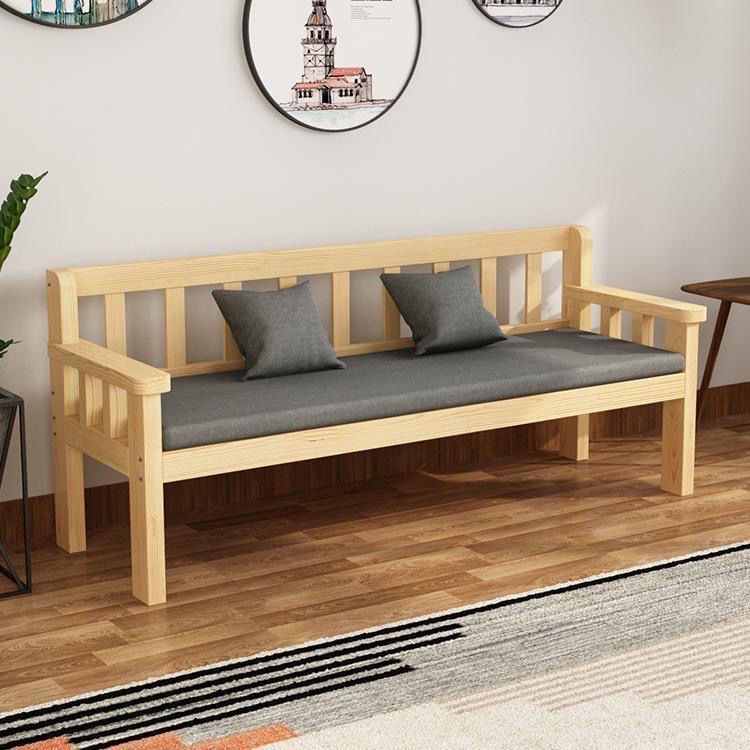 Tất cả các loại ghế băng bằng gỗ nguyên khối kết hợp sofa căn hộ nhỏ phòng khách ban công tại nhà tựa lưng ba ngườ