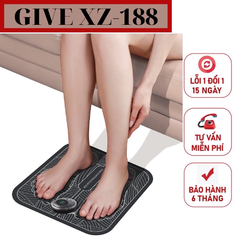 thảm massage chân GIVE XZ-188. sử dụng công nghệ EMS massage bấm huyệt