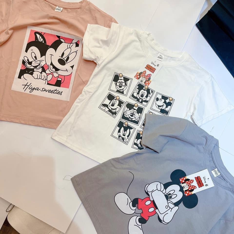 SET 3 ÁO MICKEY NEW TRẮNG/HỒNG/XÁM BG