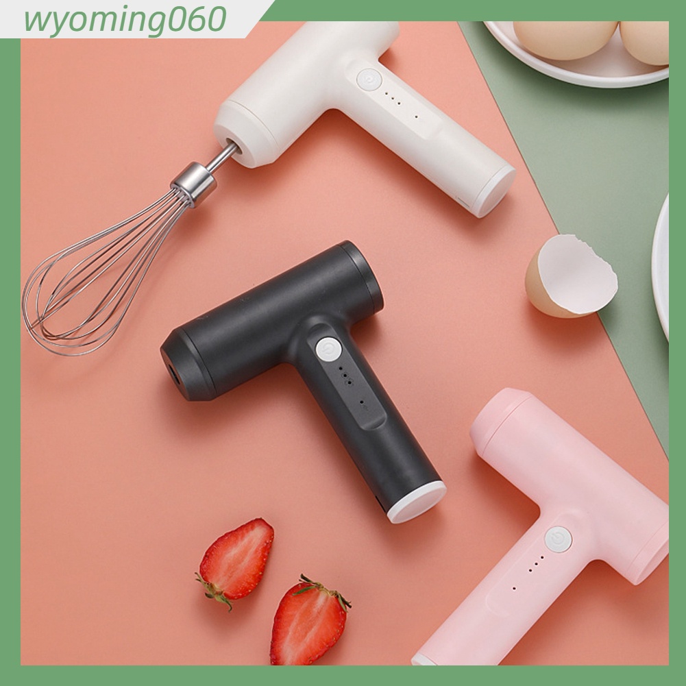 Wyoming060 Máy trộn cầm tay điện 1500 mah Pin Lithium 4 chế độ Cạnh cong Sạc USB không dây 304 Thép không gỉ