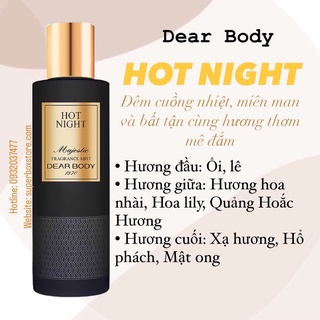 Xịt Thơm Toàn Thân Hot Night DEAR BODY Majestic Fragrance Body Mist 270ml For men