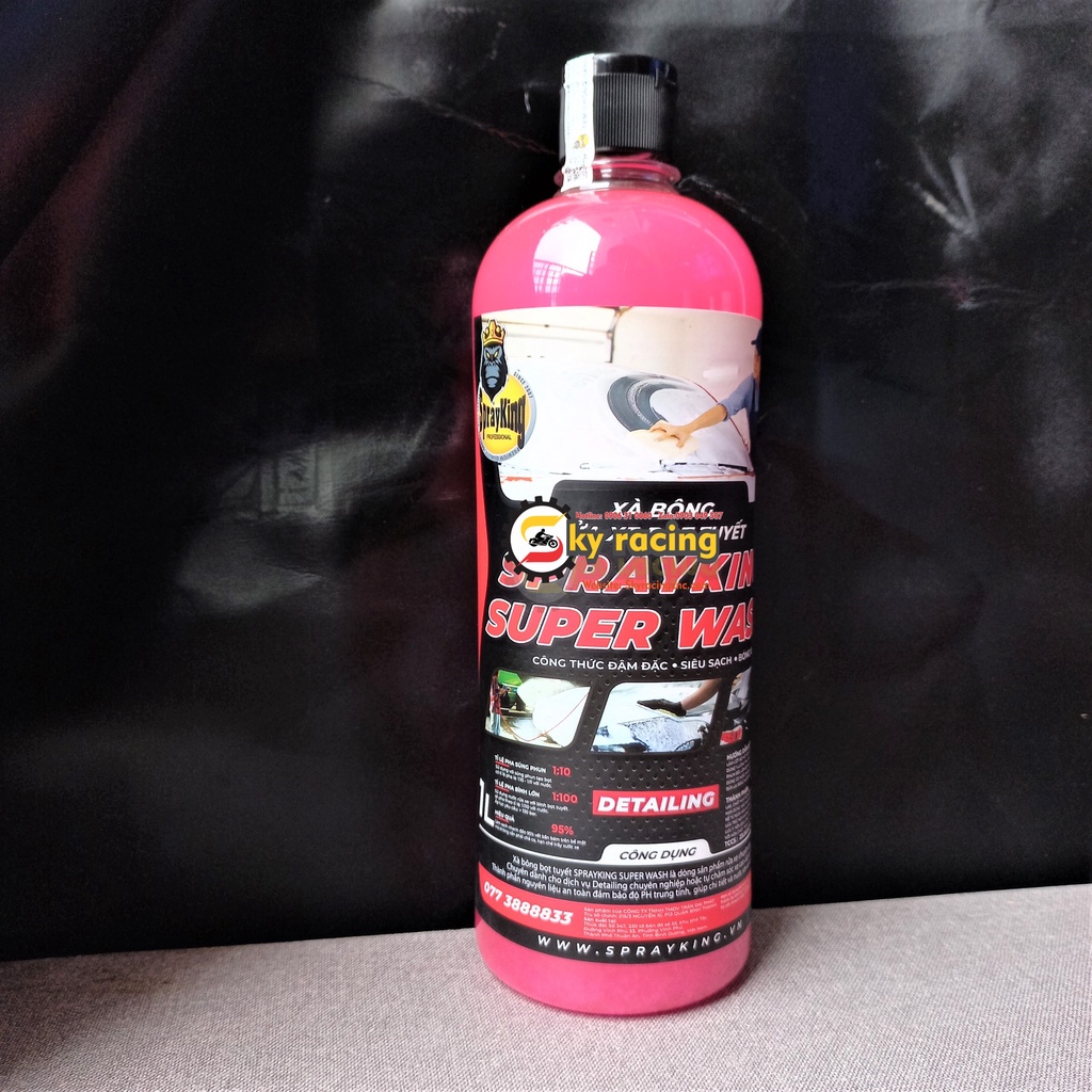 Xà bông rửa xe bọt tuyết Sprayking siêu sạch tặng kèm khăn