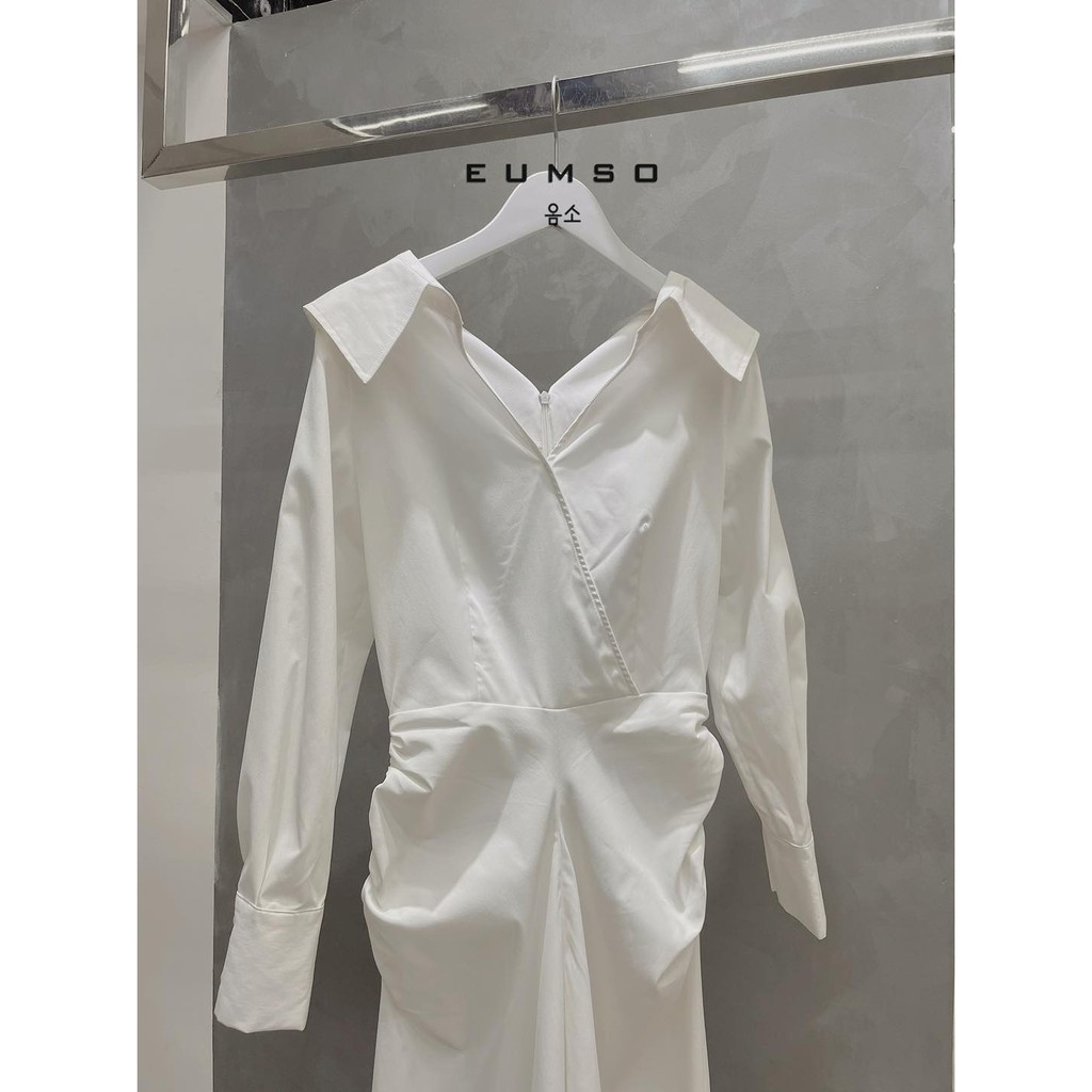 EUMSO -Đầm sơ mi trắng thanh lịch COLIN DRESS