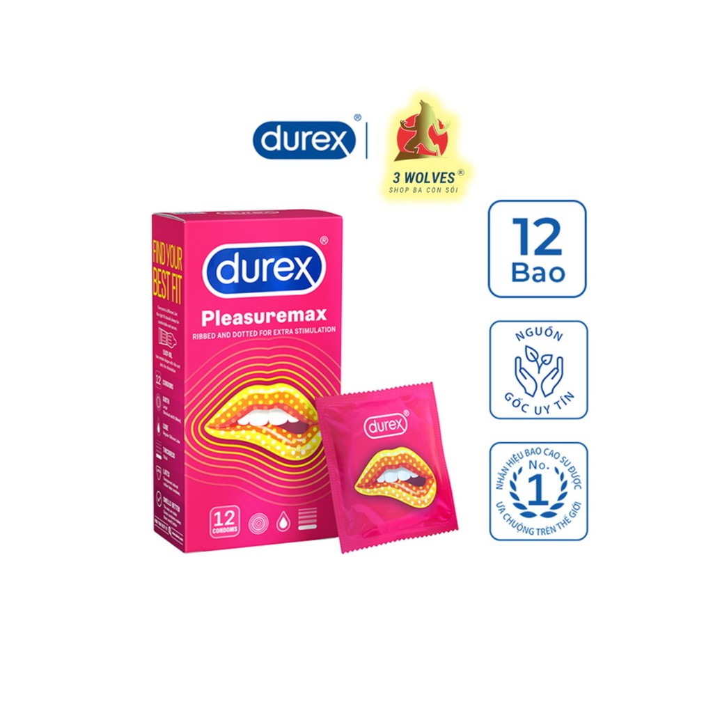 Hộp 30 Cái Bao Cao Su Durex Pleasure Me Condoms Mỏng Hơn, Có Gai