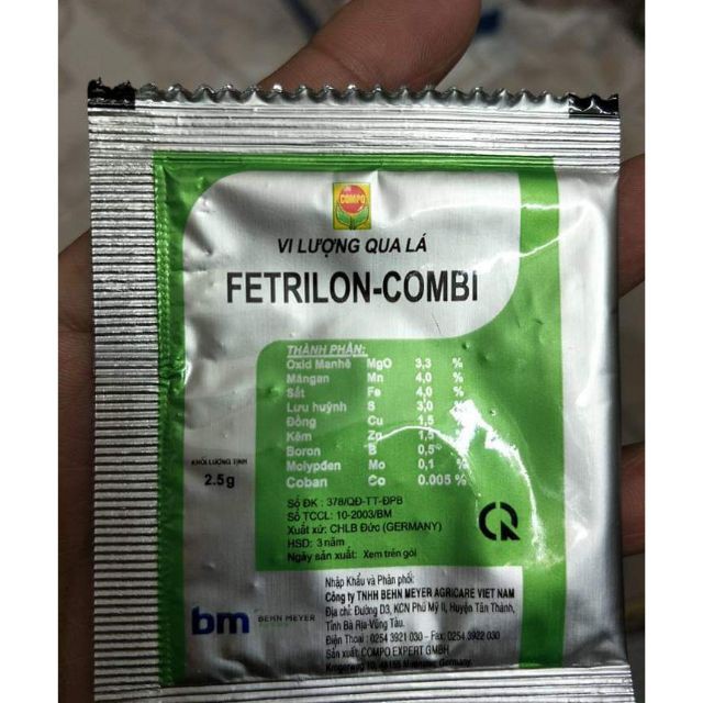 [SIEURE] Phân Bón Vi Lượng Fetrilon Combi (2,5gr) hàng đẹp, phân phối chuyên nghiệp.