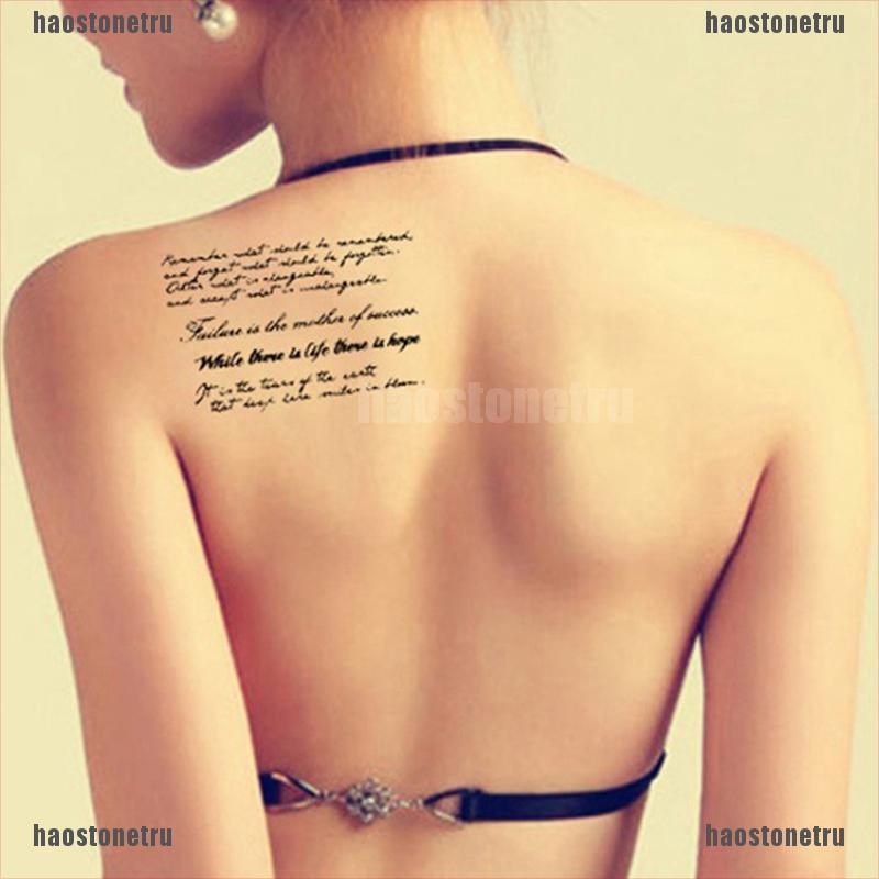 1 Hình Xăm Dán Tạm Thời Hình Chữ Cái Tiếng Anh Chống Thấm Nước