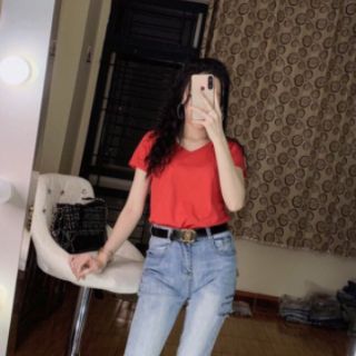 Combo áo phông trơn, túi zip HM