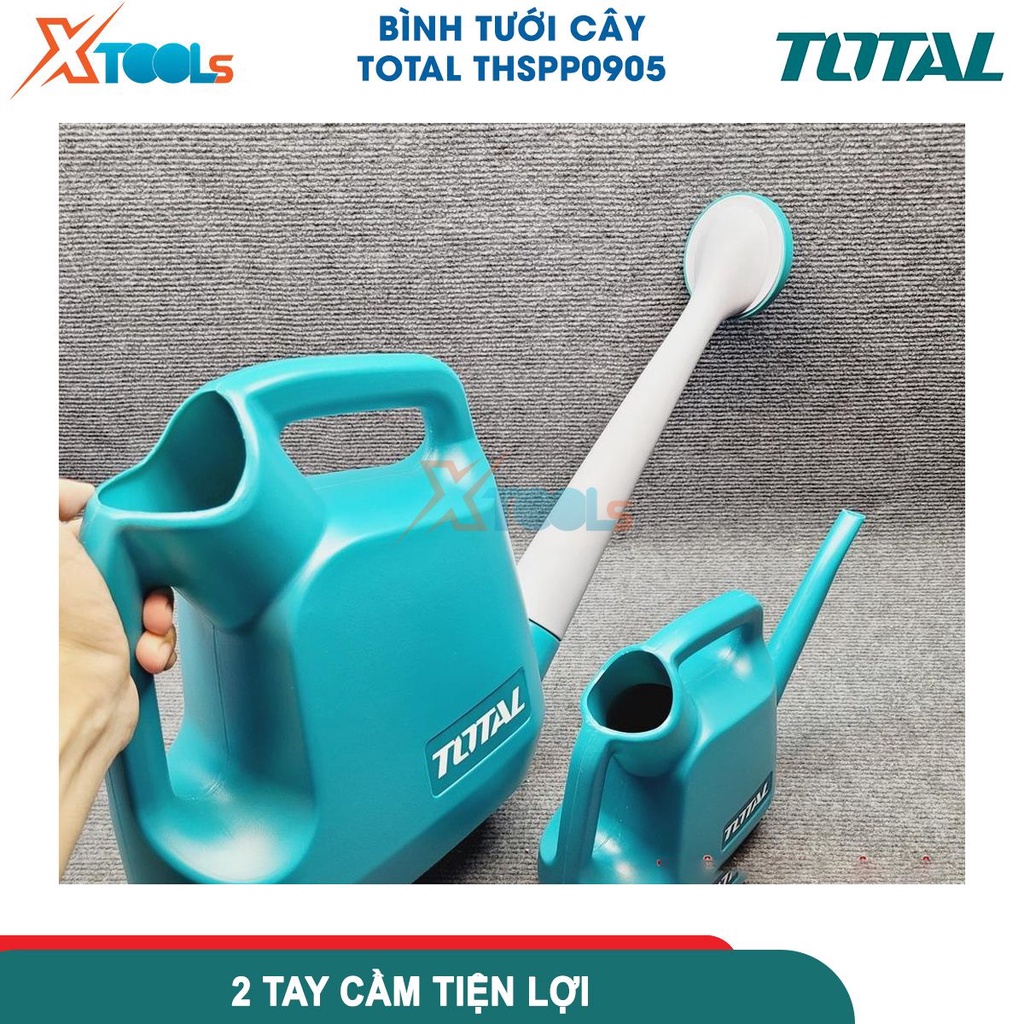 Bình tưới cây 9 lít TOTAL THSPP0905 bình nhựa chắc chắn, trọng lượng 0.7kg dùng tưới cây cảnh làm vườn-CHÍNH HÃNG-XTOOLS