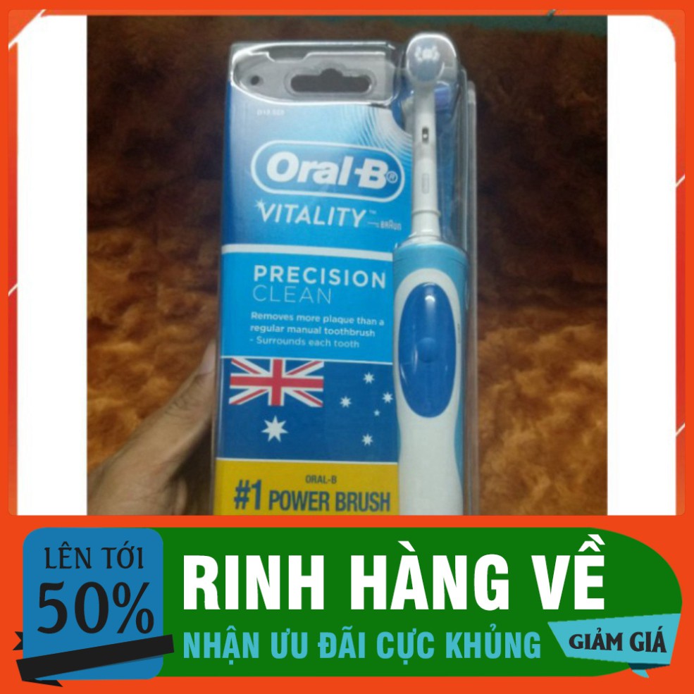 RINH HÀNG VỀ Bàn chải điện Oral B Vitality Pro White Electric Toothbrush tặng1 đầu bàn chải Úc RINH HÀNG VỀ