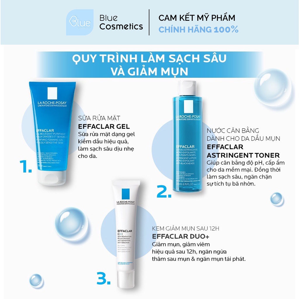 Nước cân bằng giàu khoáng dành cho da dầu mụn La Roche Posay 200ml