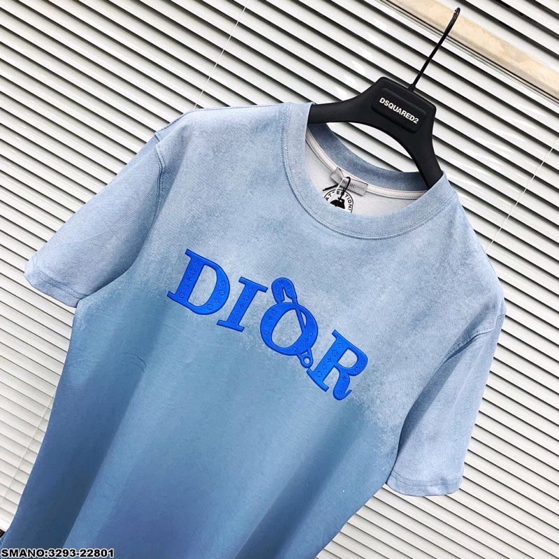 Áo phông xanh nam nữ dior phiên bản spf chất đẹp