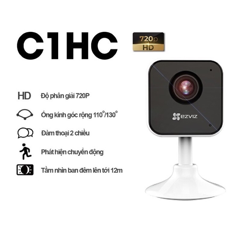 Camera Ezviz C1HC 720p , C1HC 1080p kèm thẻ 32gb và 64gb (tốt hơn Ezviz C1C 1080p , C1C 2mp , C2C 720p và Ezviz C6N )