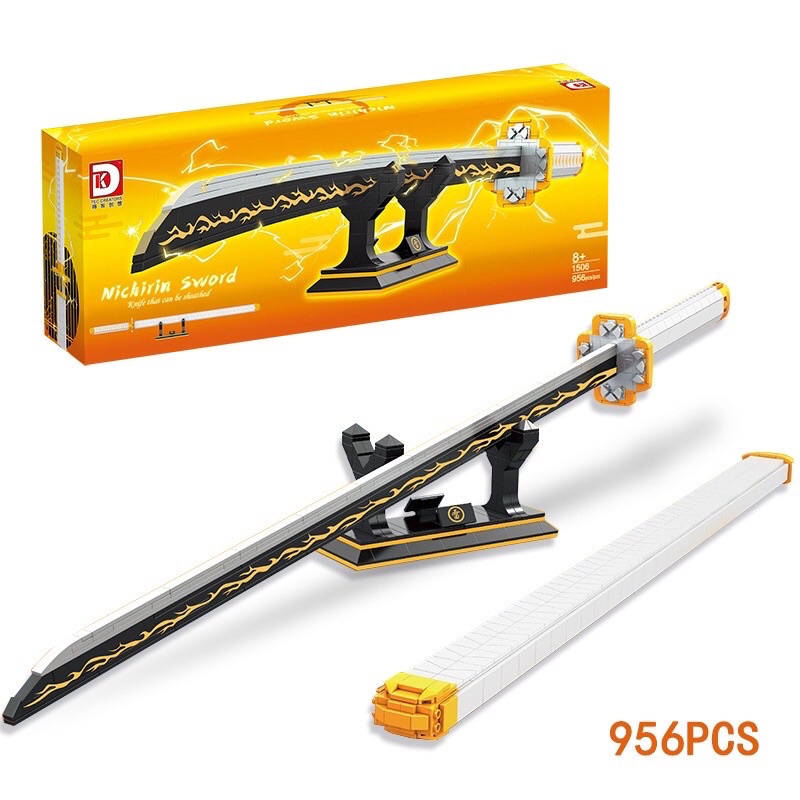 Đồ Chơi Lắp Ráp Kiểu LEGO Mô Hình Nhật Luân Kiếm Của Zenitsu Agatsuma trong Kimetsu no Yaiba 1506