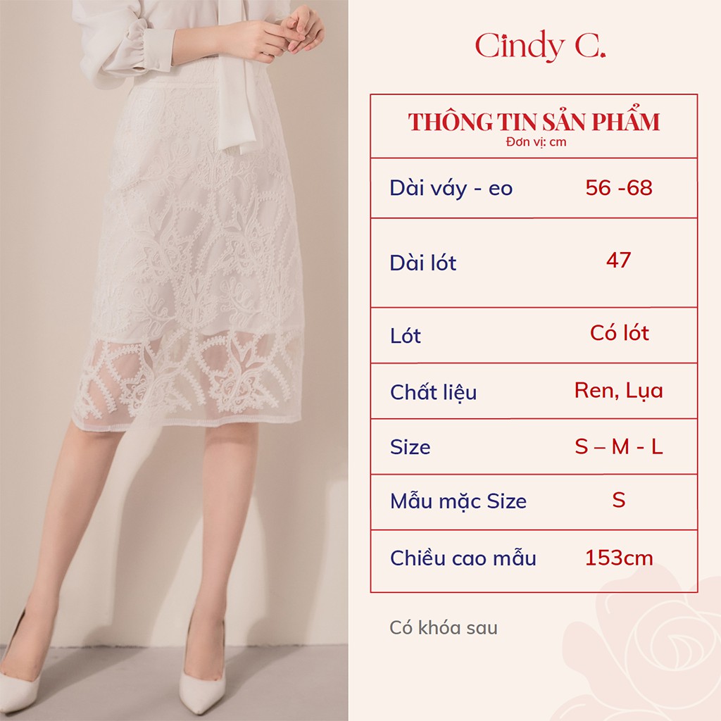 Set Áo Kèm Chân Váy Zed Trắng Cindy C 492WH01/ 523WH04